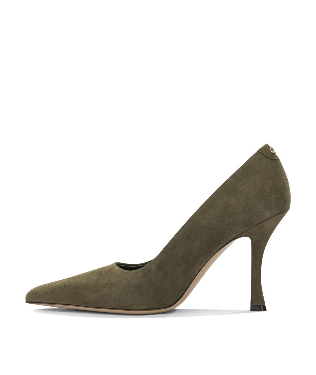 FERRAGAMO Зеленые замшевые туфли, фото 3