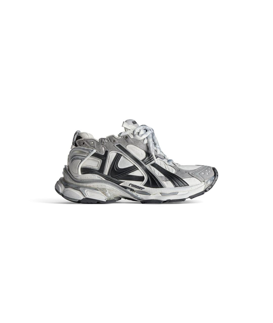BALENCIAGA Серые кожаные кроссовки, фото 1
