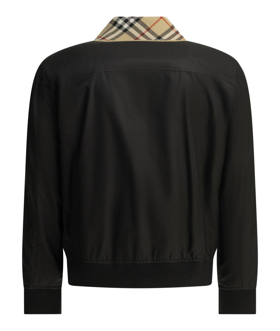 BURBERRY Черная хлопковая куртка, фото 2