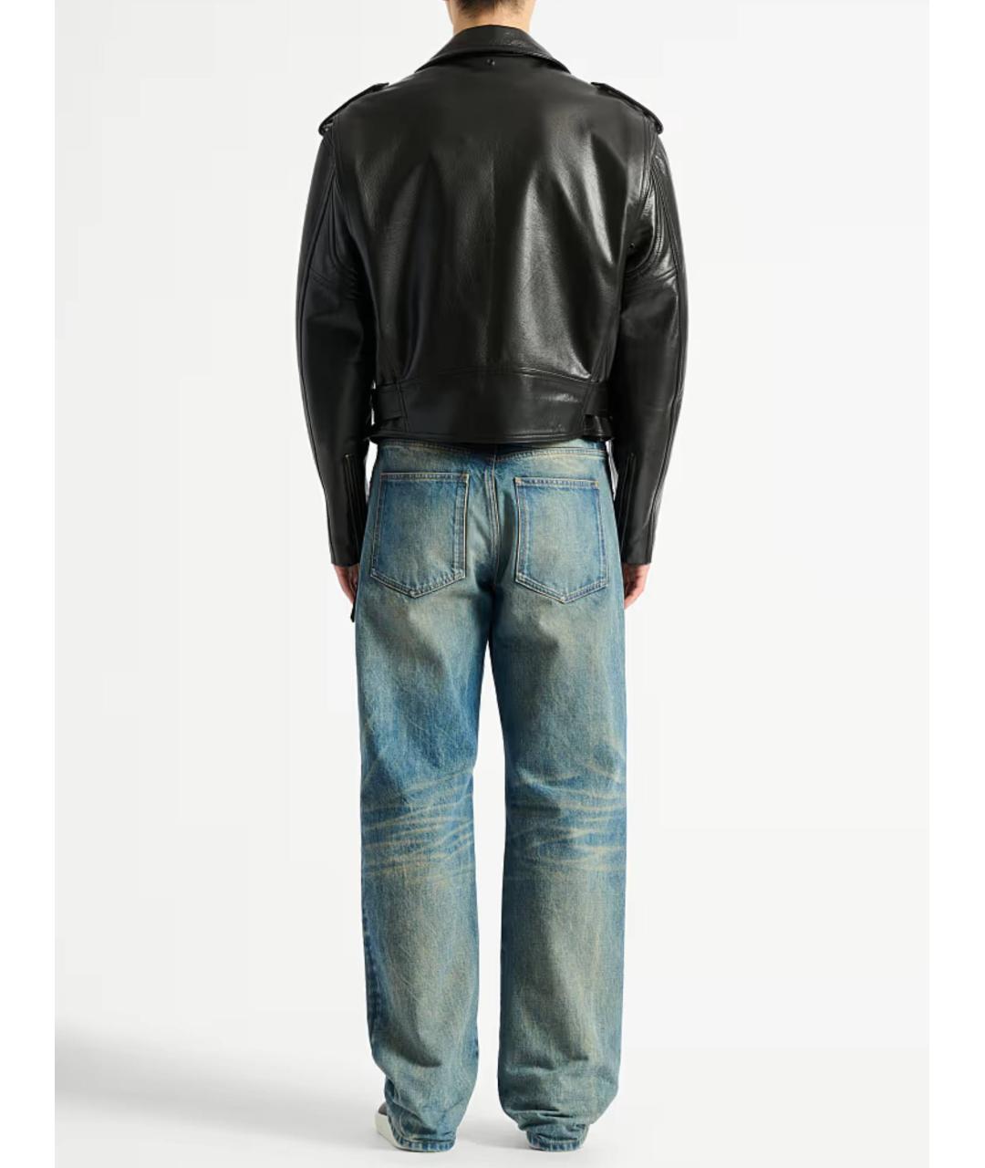 BALMAIN Черная кожаная куртка, фото 3