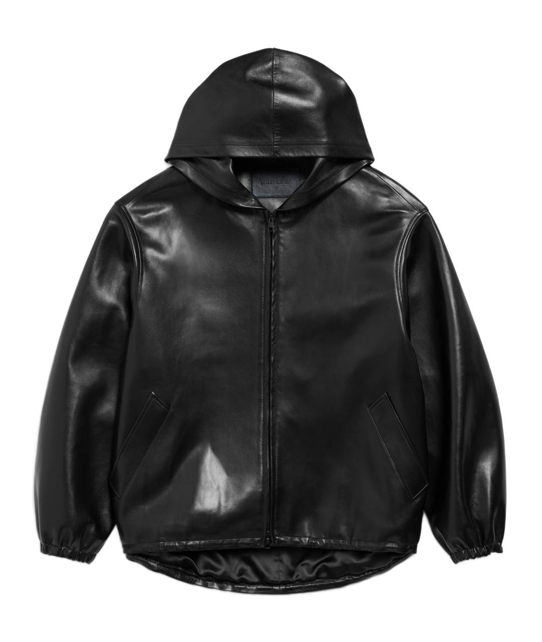 BALENCIAGA Черная кожаная куртка, фото 1
