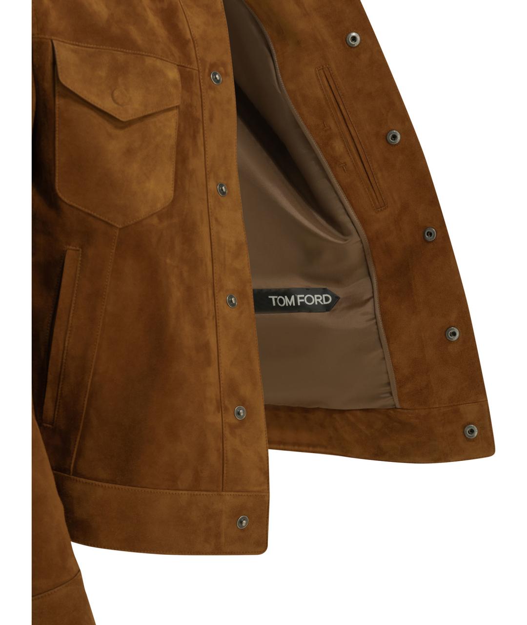 TOM FORD Коричневая замшевая куртка, фото 4