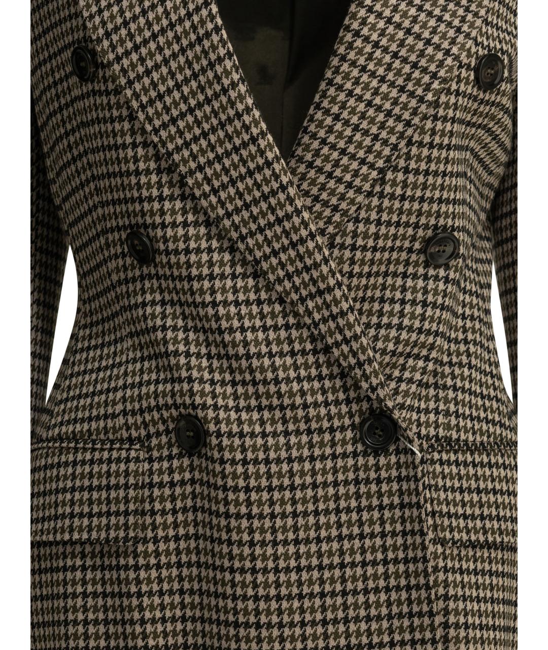 MAX MARA Коричневый шерстяной жакет/пиджак, фото 3