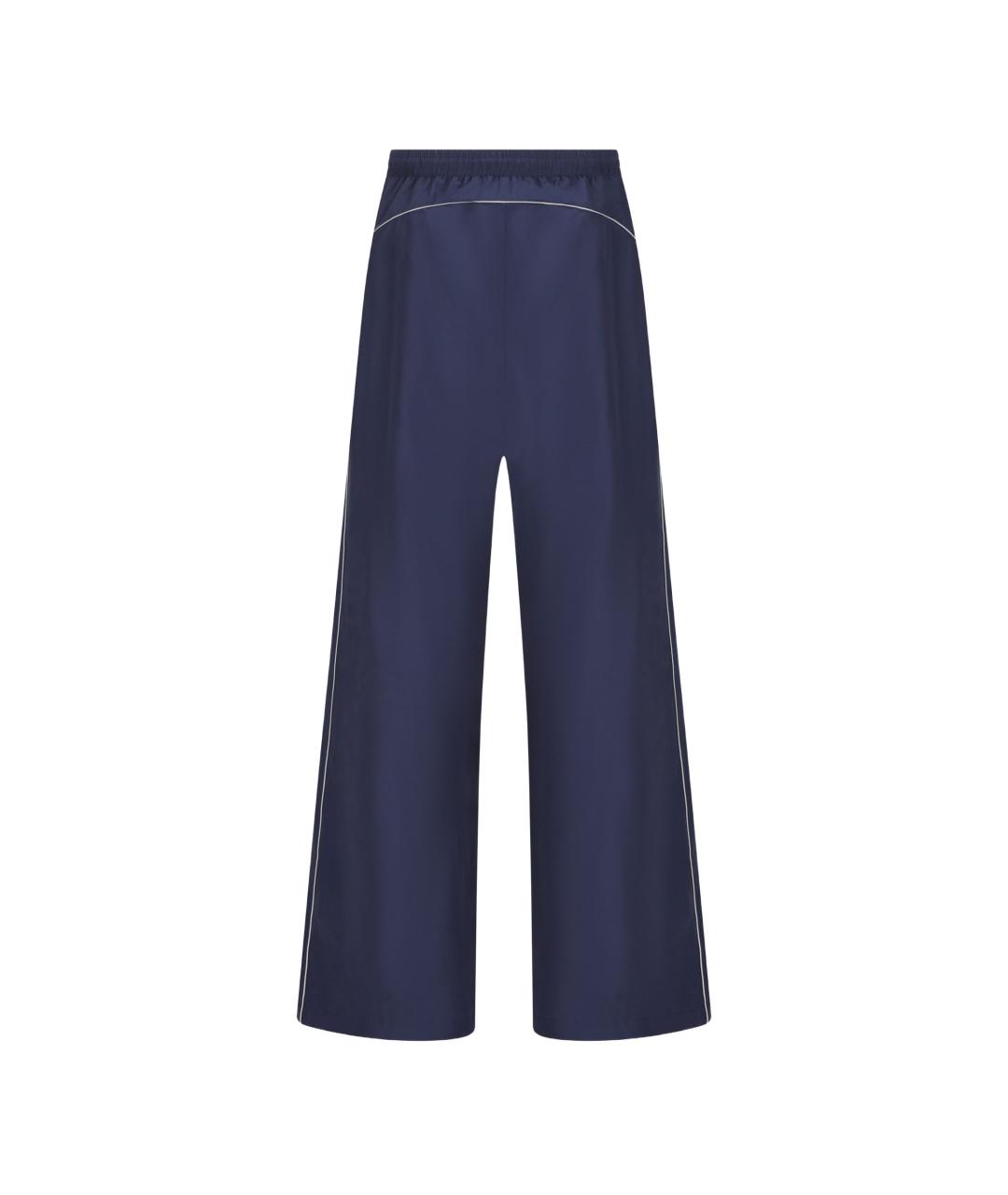 BALENCIAGA Синие хлопковые повседневные брюки, фото 4