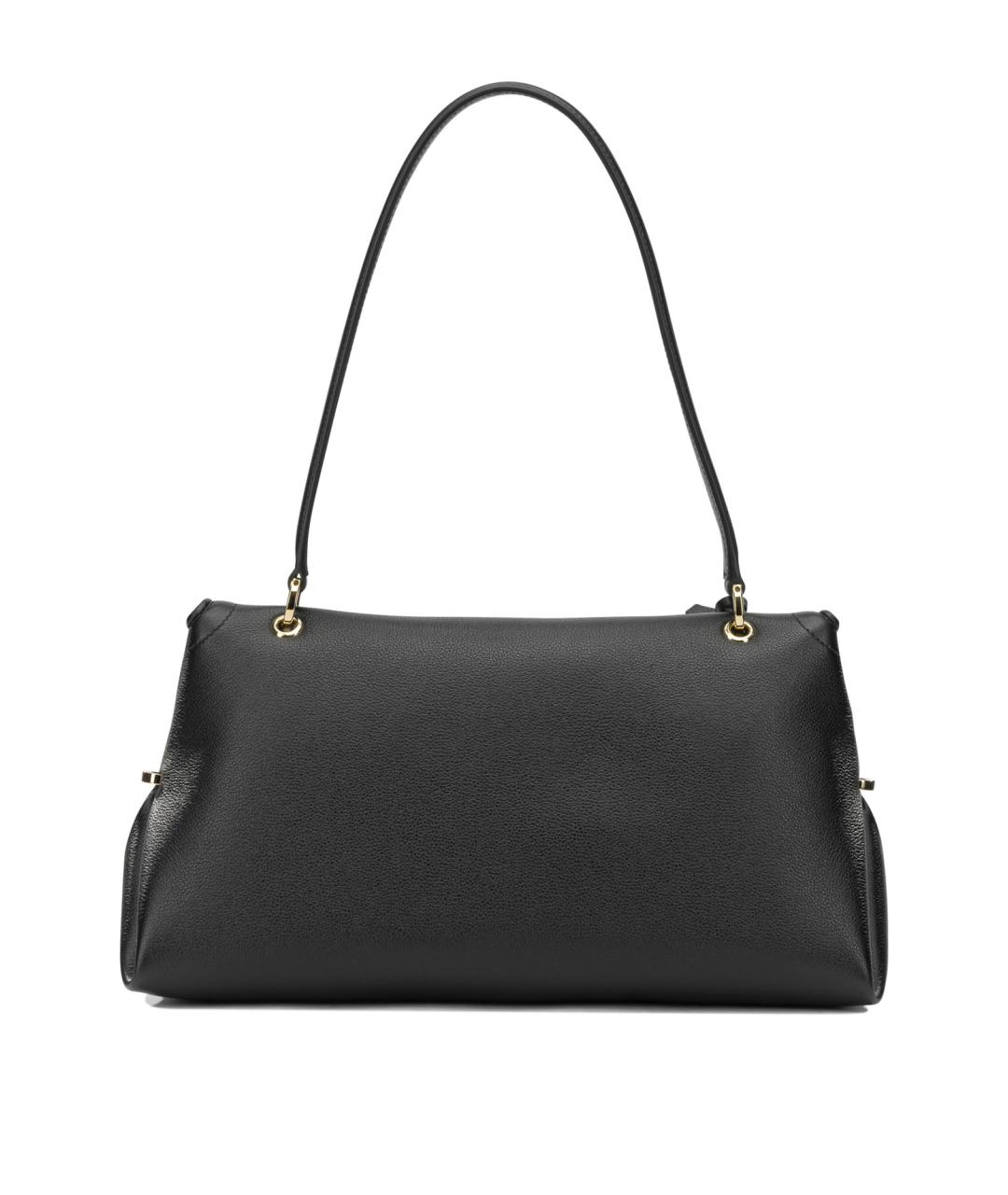 FERRAGAMO Черная кожаная сумка через плечо, фото 3