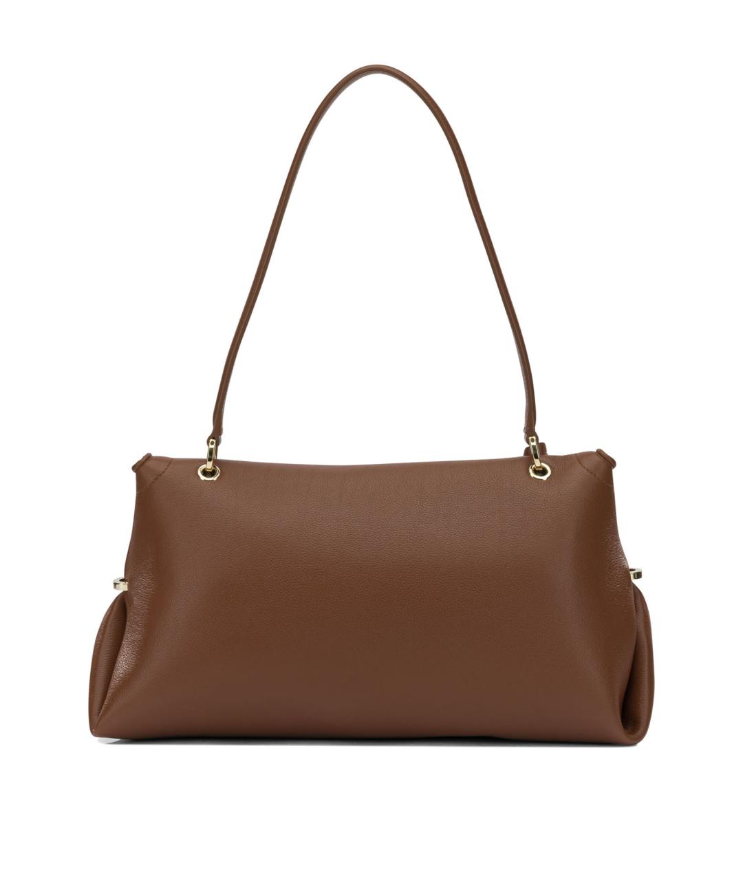 FERRAGAMO Коричневая кожаная сумка через плечо, фото 3