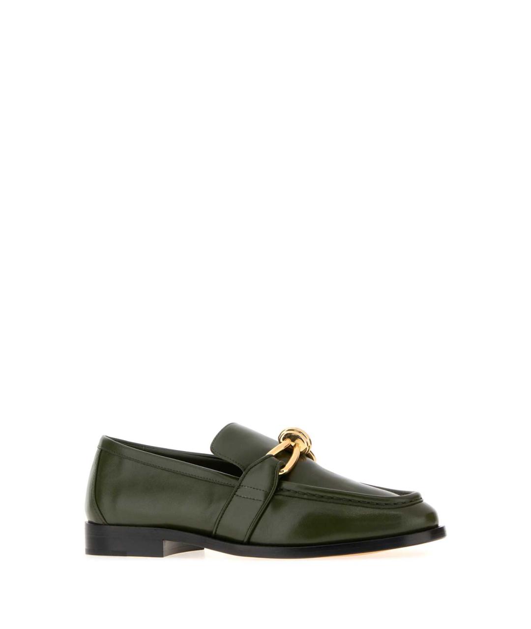 BOTTEGA VENETA Зеленые кожаные лоферы, фото 2