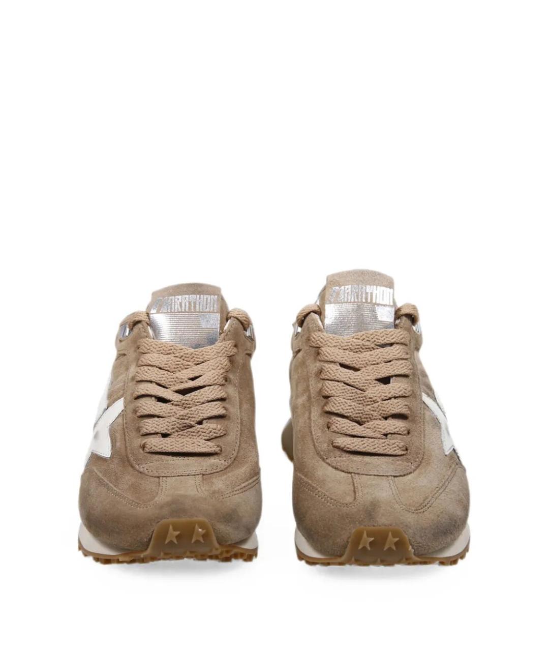 GOLDEN GOOSE Коричневые кожаные кроссовки, фото 3
