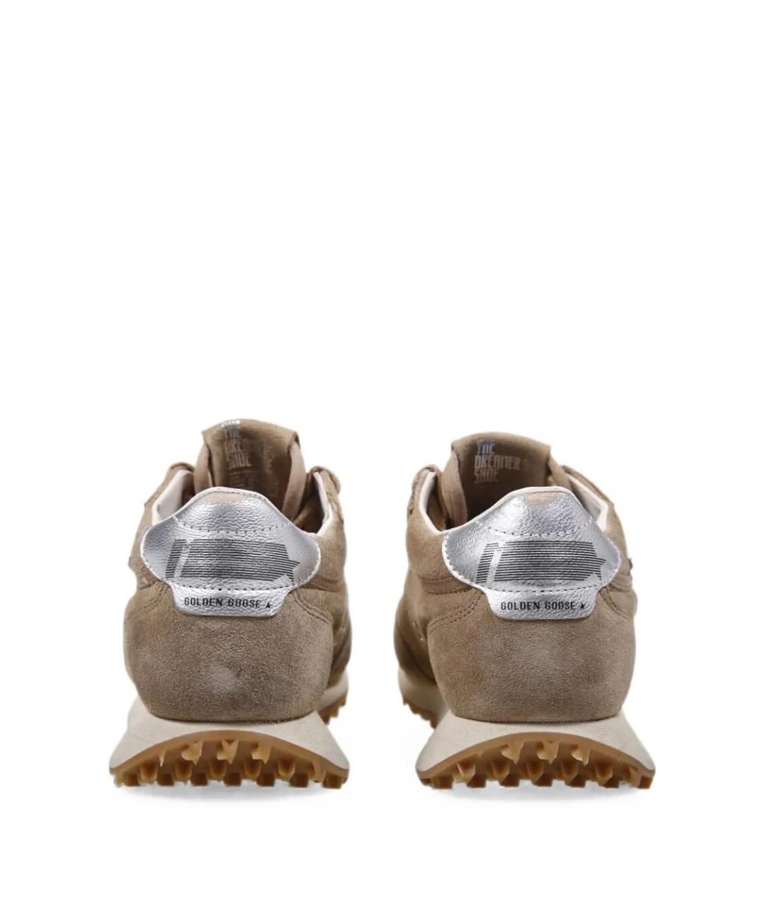 GOLDEN GOOSE Коричневые кожаные кроссовки, фото 2