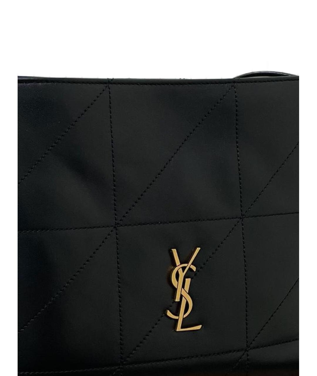 SAINT LAURENT Черная кожаная сумка через плечо, фото 2