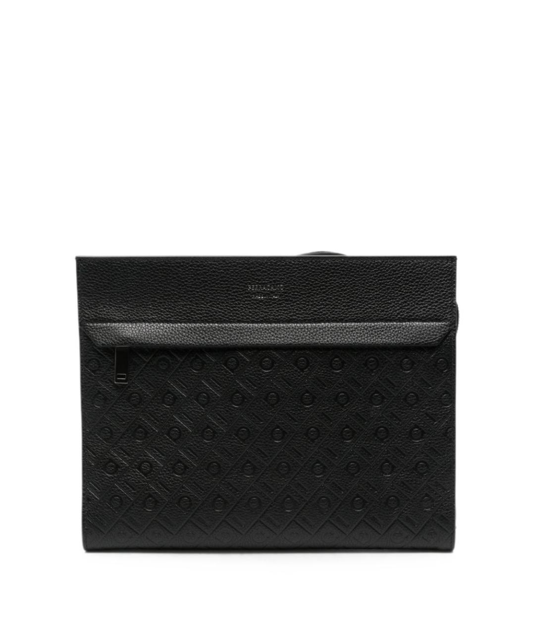 FERRAGAMO Черный кожаный кошелек, фото 1