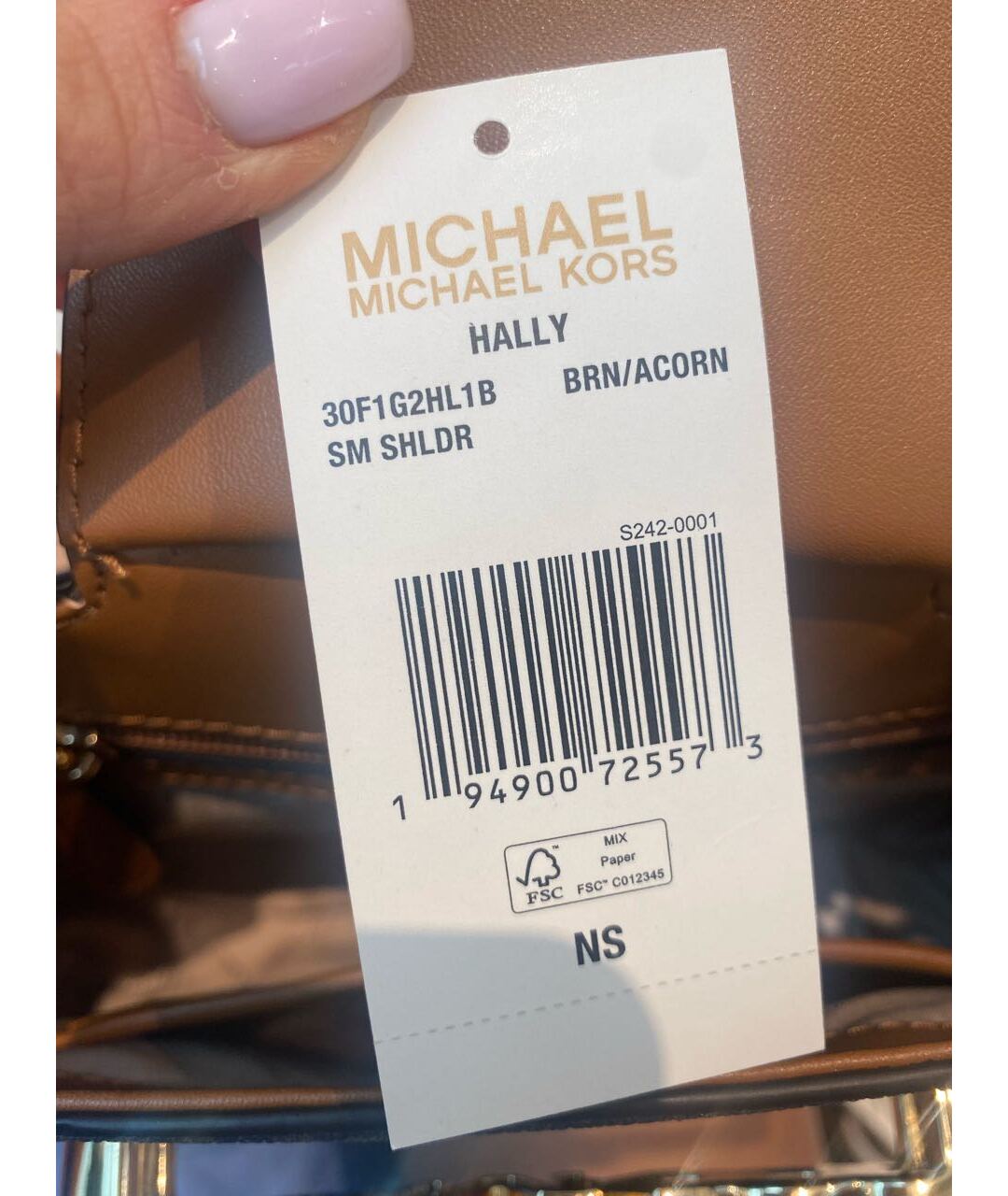 MICHAEL KORS Кожаная сумка с короткими ручками, фото 6