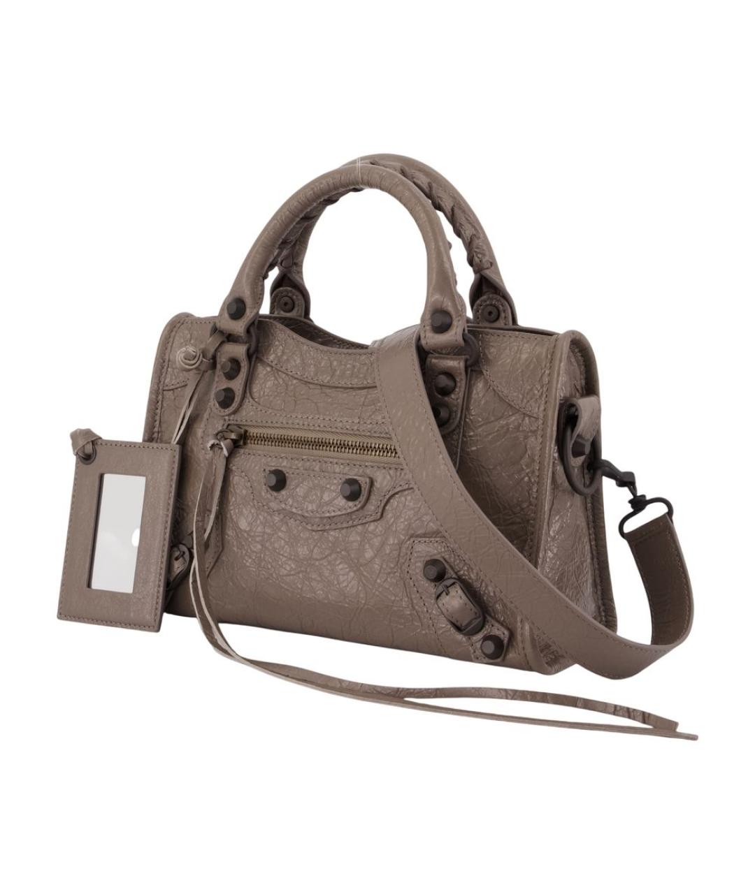 BALENCIAGA Коричневая кожаная сумка тоут, фото 2