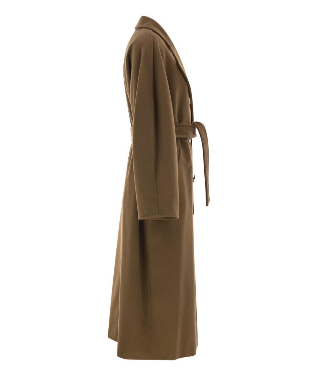 MAX MARA Коричневое шерстяное пальто, фото 3
