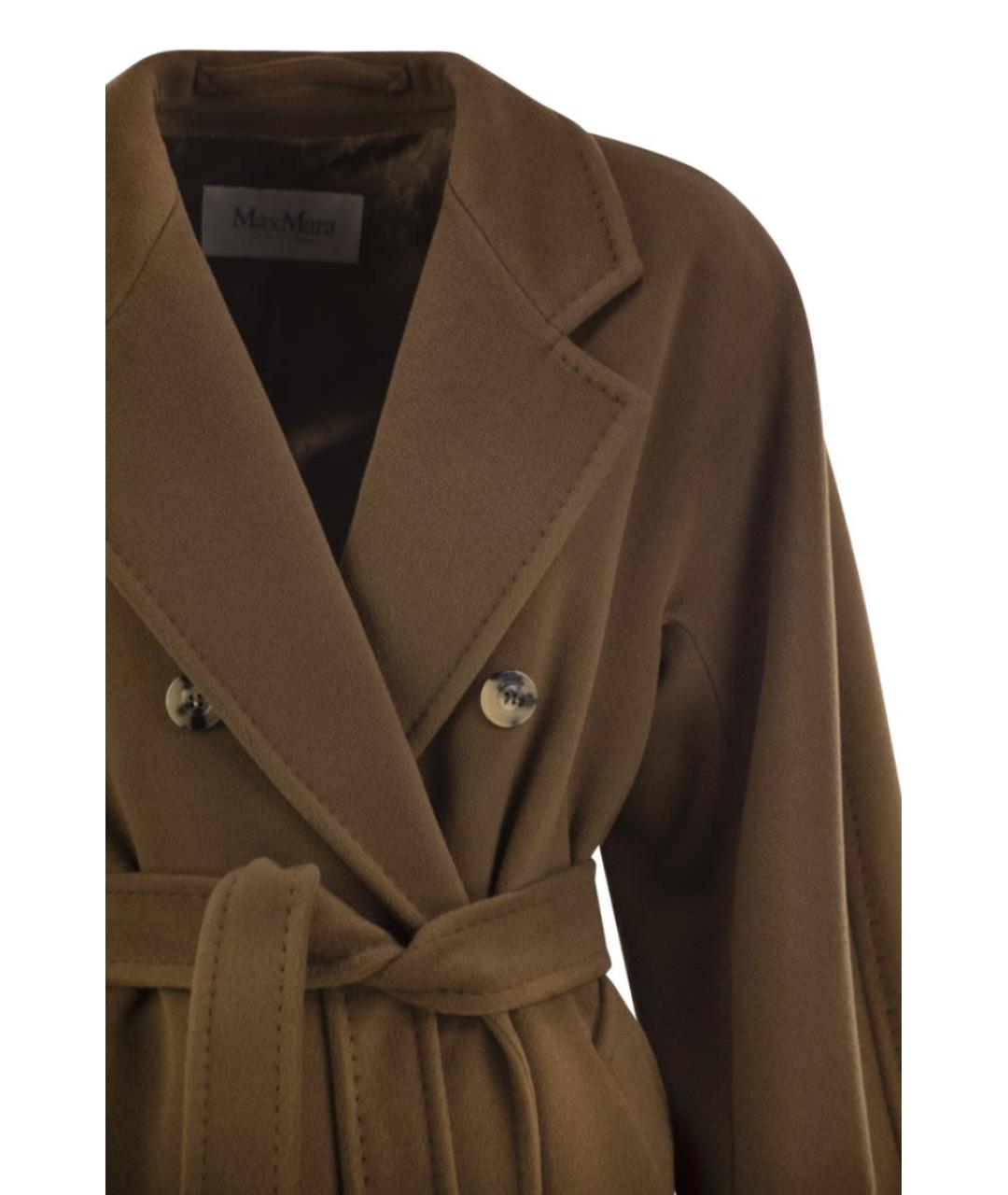 MAX MARA Коричневое шерстяное пальто, фото 4