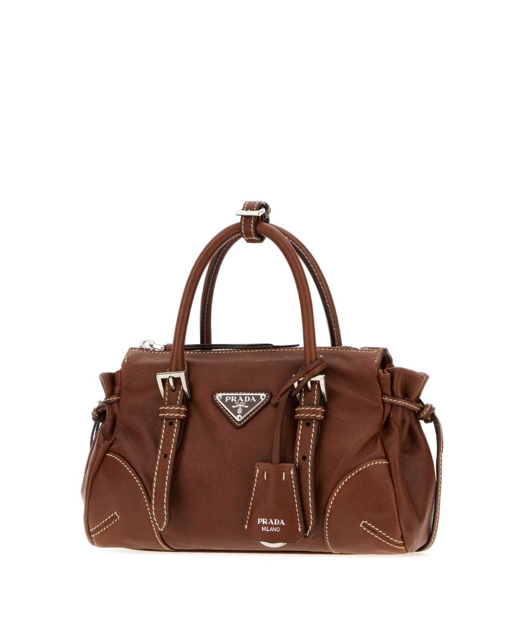 PRADA Коричневая кожаная сумка тоут, фото 2