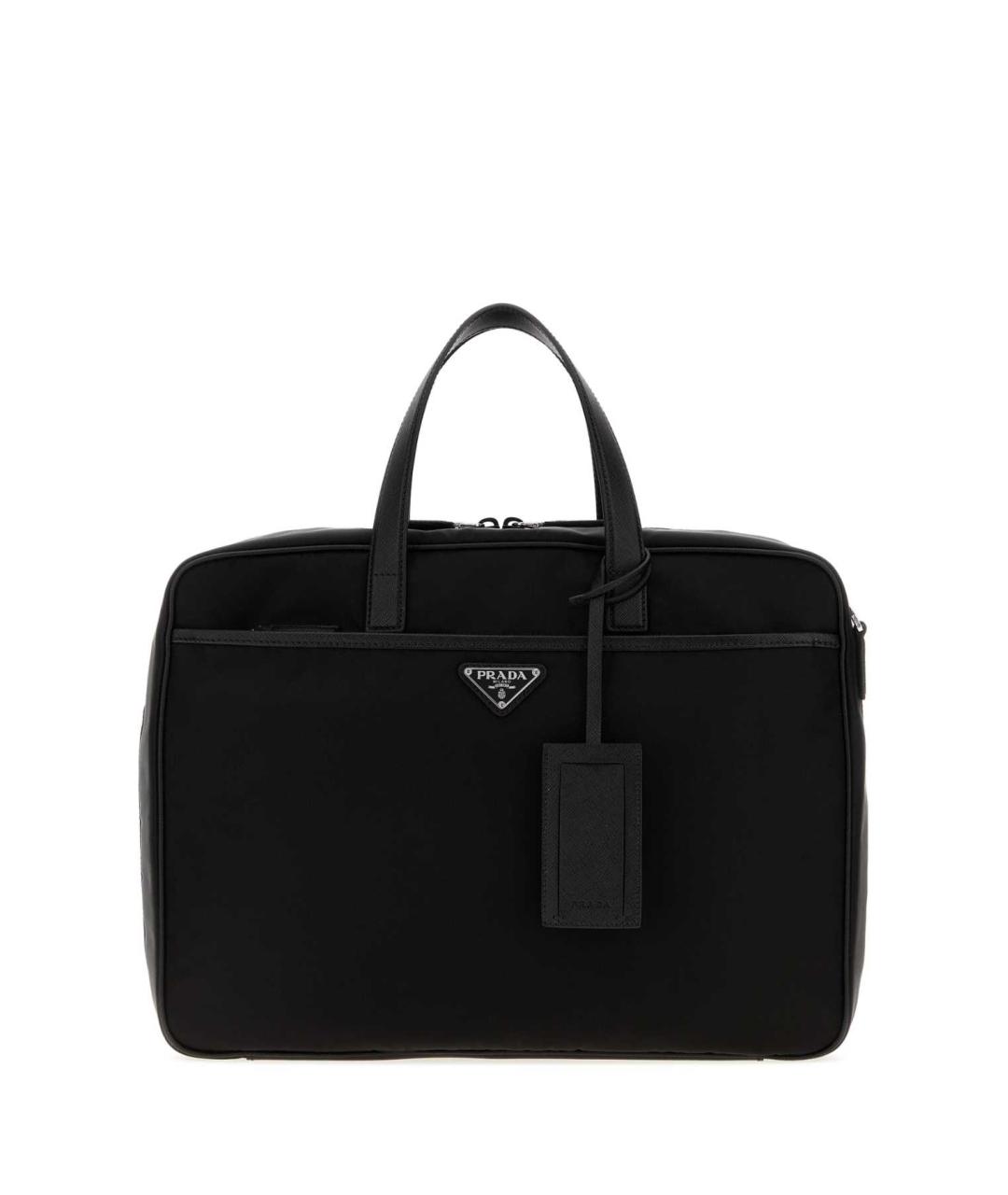 PRADA Черный тканевый портфель, фото 1