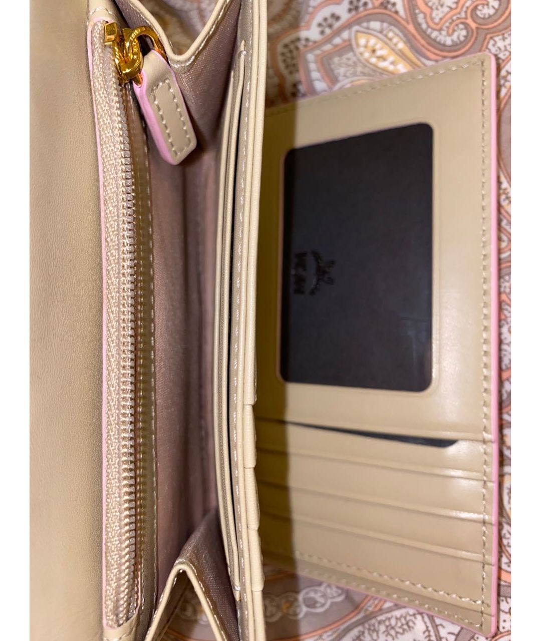 MCM Розовый кошелек из искусственной кожи, фото 4