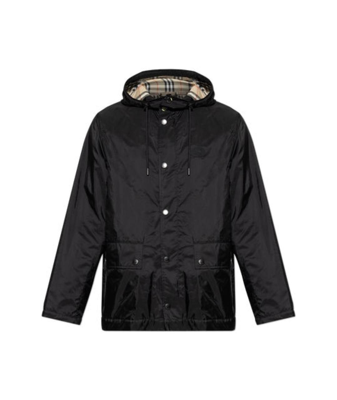 BURBERRY Черная полиамидовая куртка, фото 1