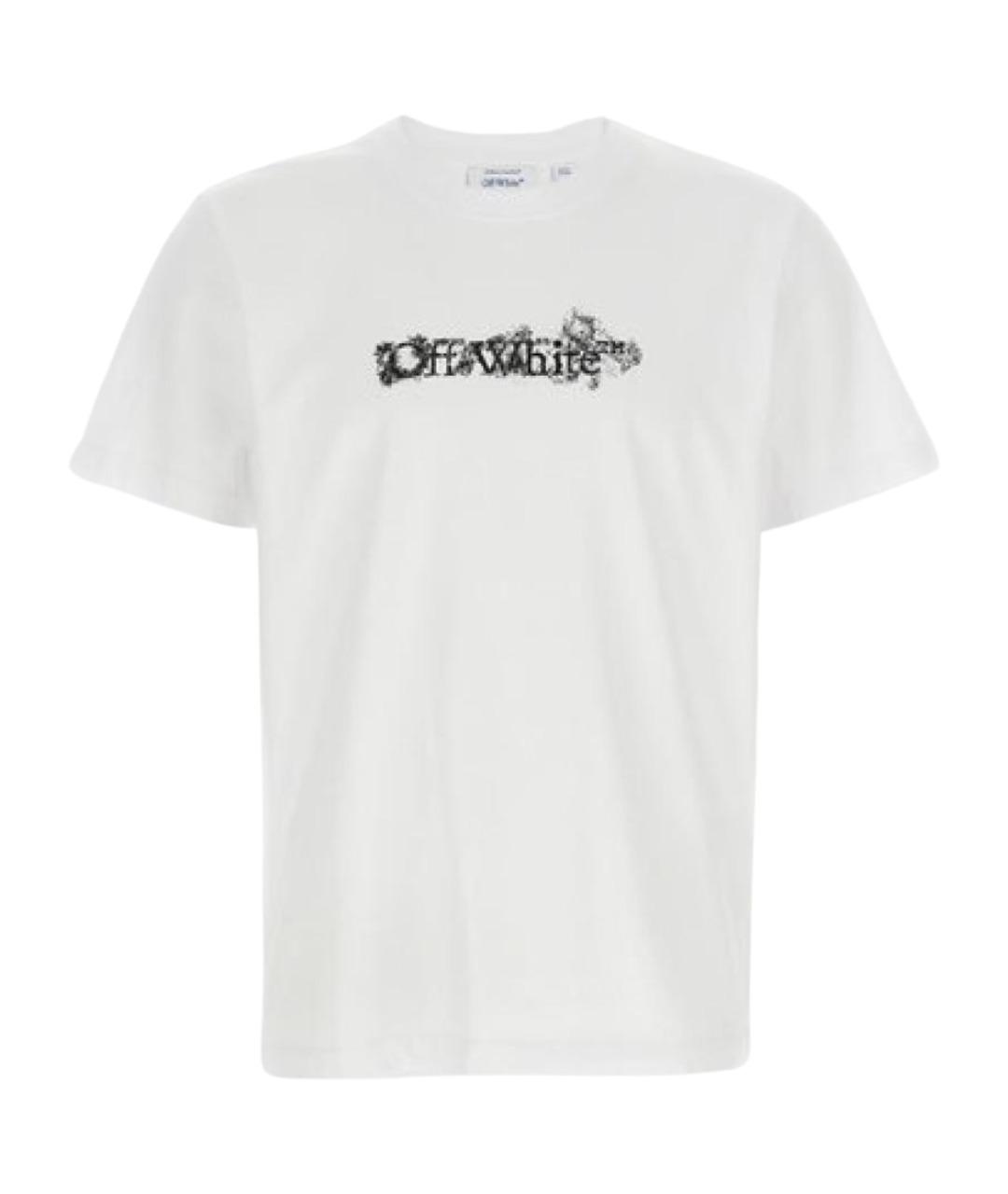 OFF-WHITE Белая хлопковая футболка, фото 1