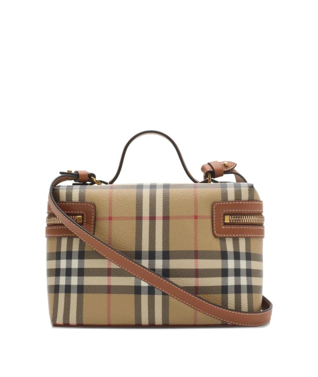 BURBERRY Бежевая канва сумка через плечо, фото 4