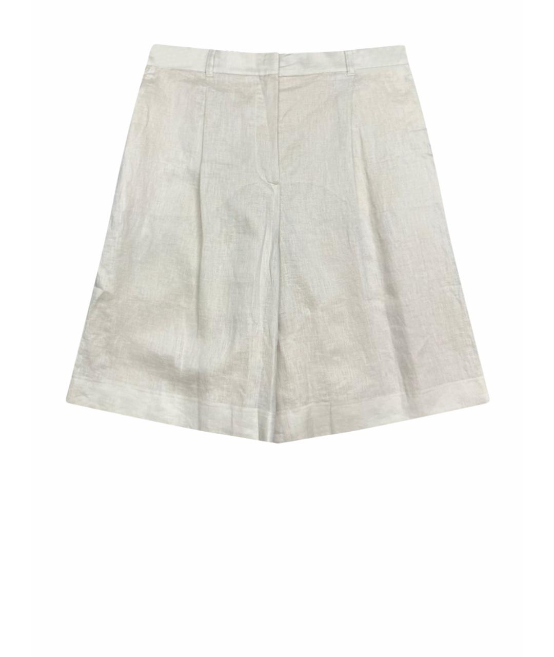 'S MAX MARA Бежевые льняные шорты, фото 1