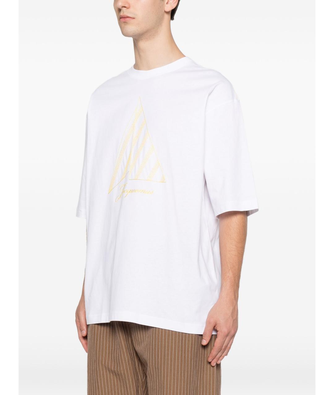 JACQUEMUS Белая хлопковая футболка, фото 5