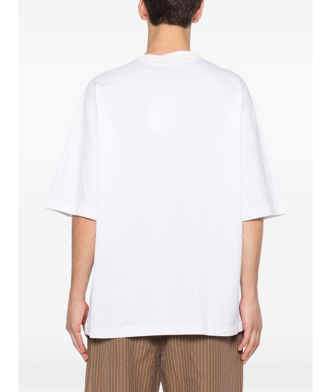 JACQUEMUS Белая хлопковая футболка, фото 3