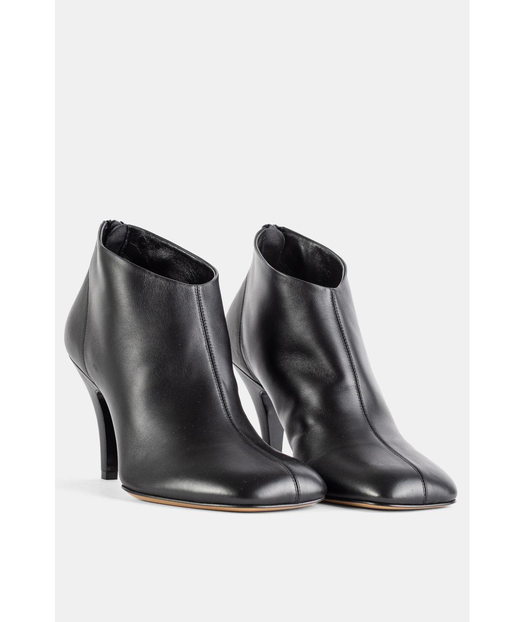 PHOEBE PHILO Черные кожаные ботильоны, фото 3