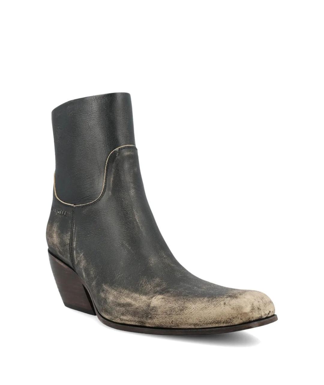 BALENCIAGA Черные кожаные полусапоги, фото 2