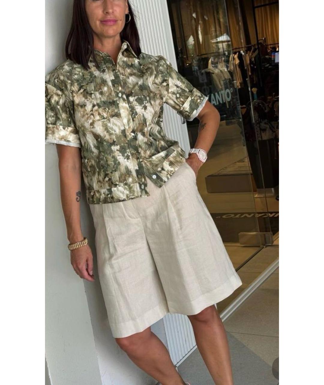 'S MAX MARA Бежевые льняные шорты, фото 7