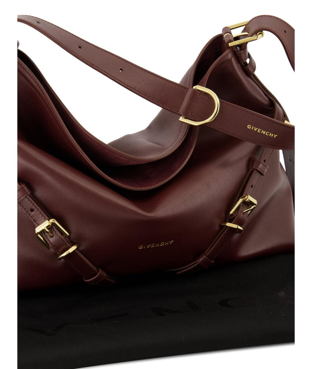 GIVENCHY Бордовая кожаная сумка через плечо, фото 4