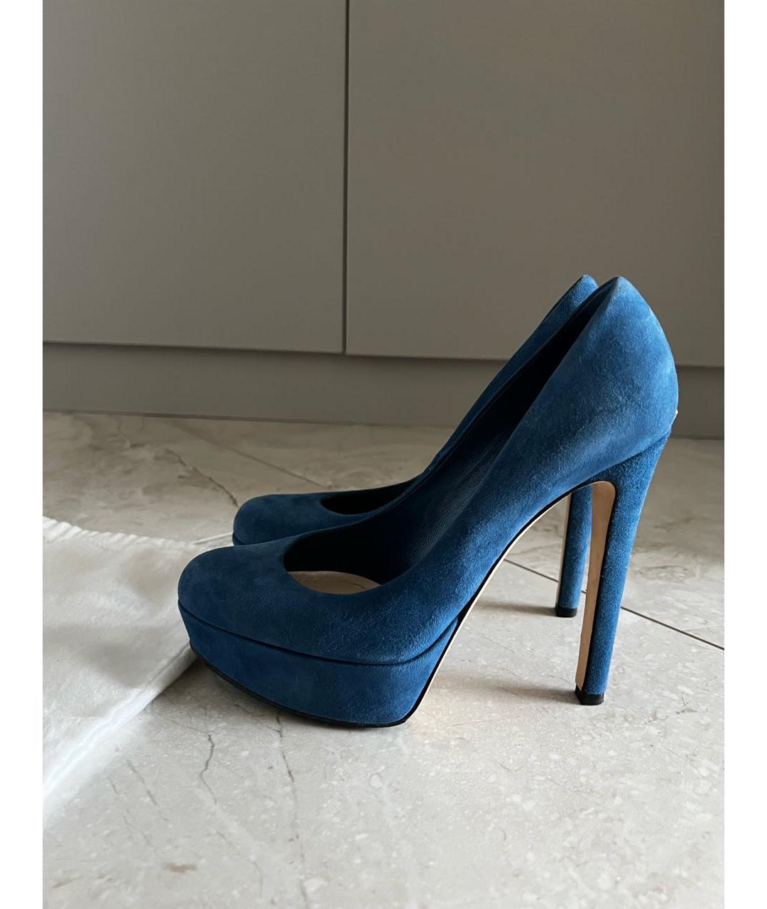 CHRISTIAN DIOR Темно-синие кожаные туфли, фото 4