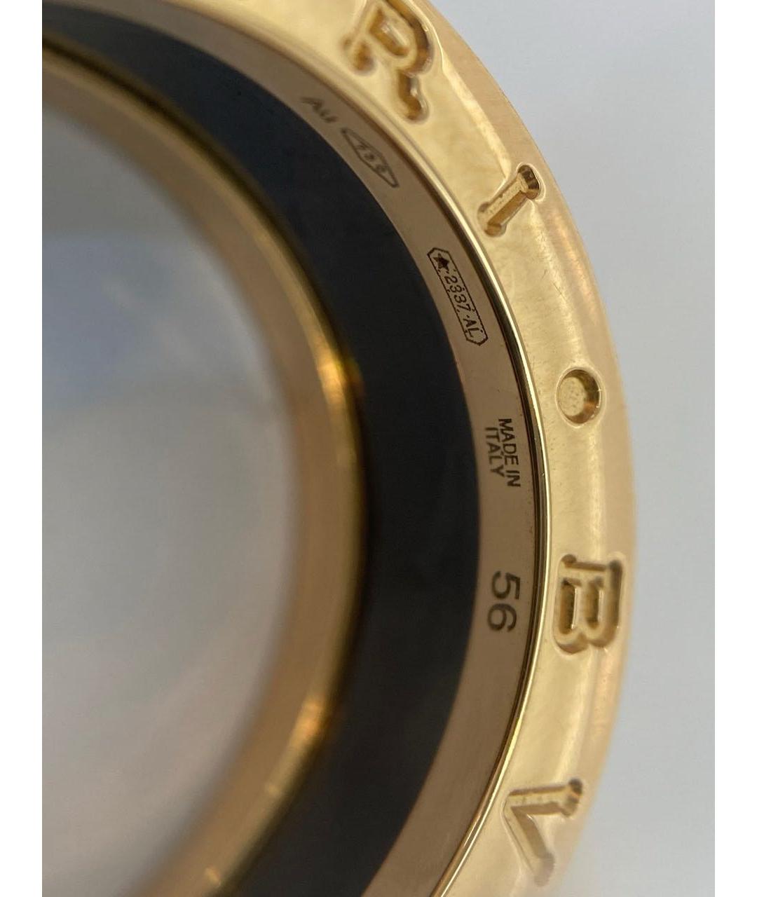 BVLGARI Черное кольцо из розового золота, фото 6