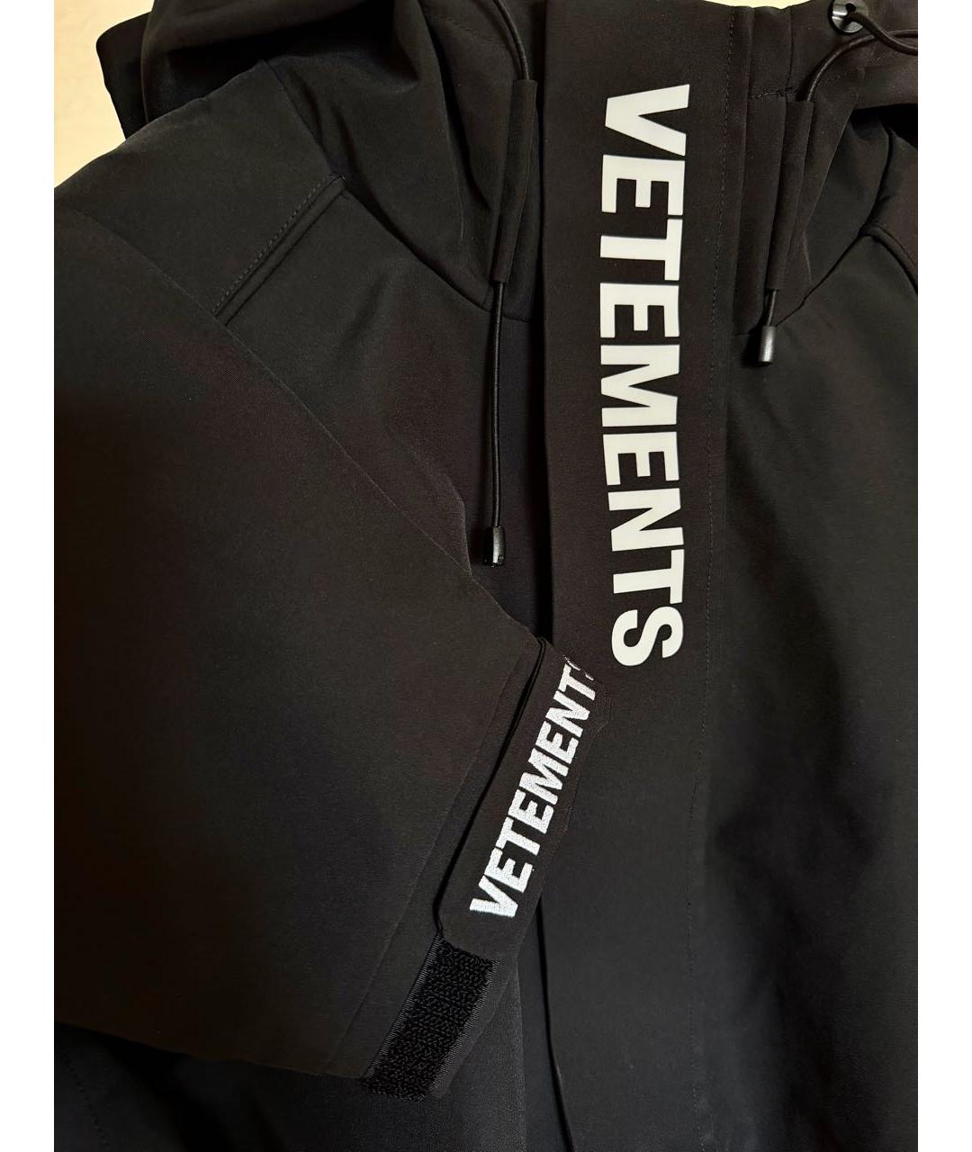 VETEMENTS Черная полиэстеровая куртка, фото 4