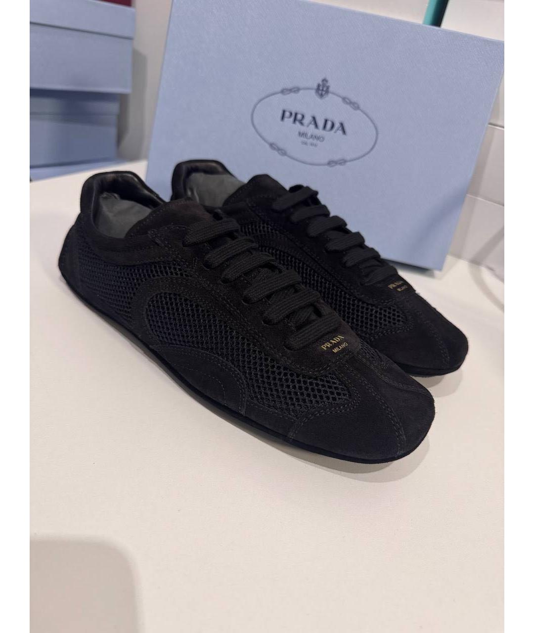 PRADA Черные кроссовки, фото 7