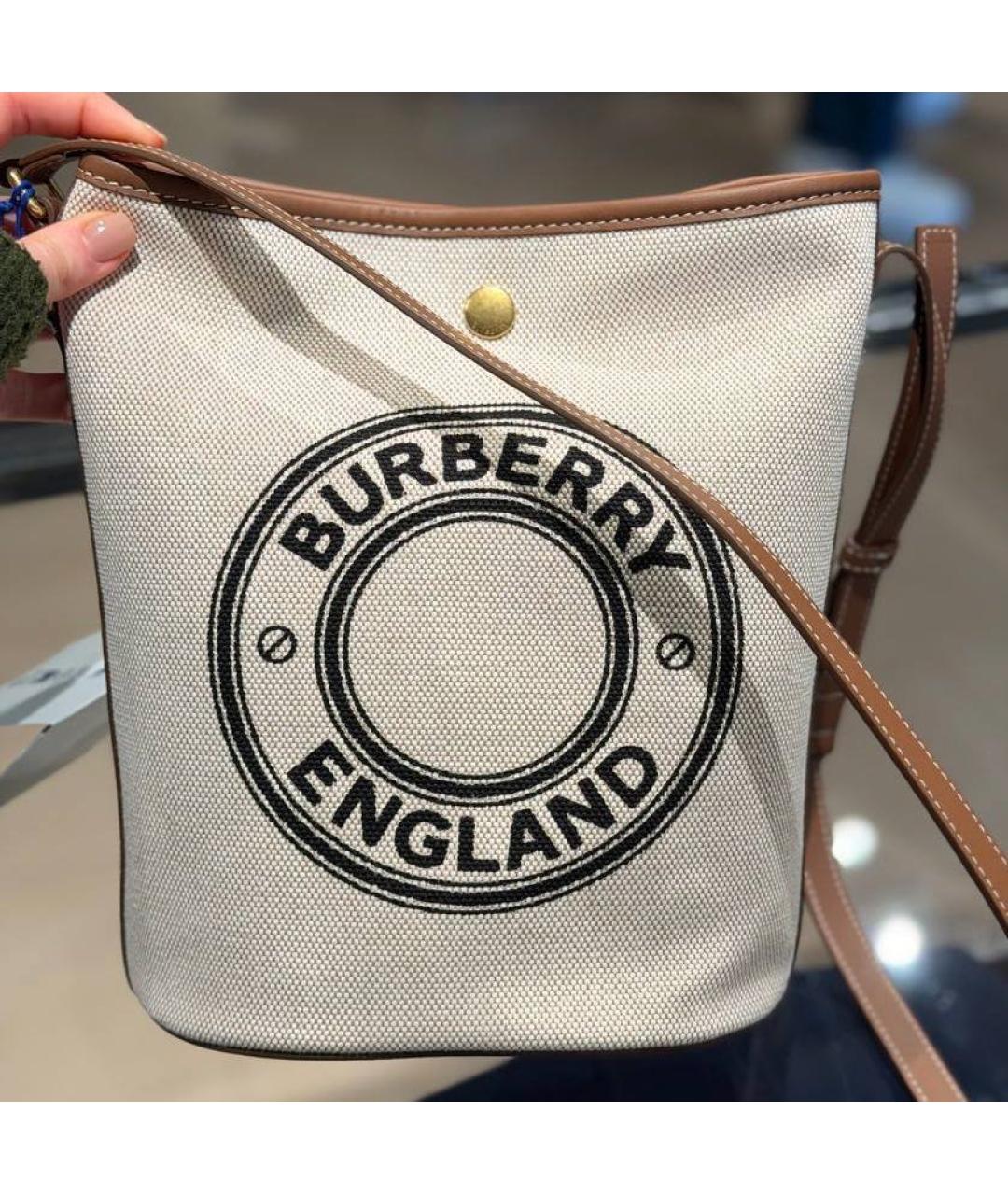 BURBERRY Бежевая сумка тоут, фото 6