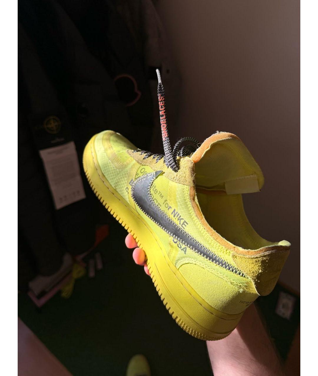NIKE X OFF-WHITE Салатовые низкие кроссовки / кеды, фото 7
