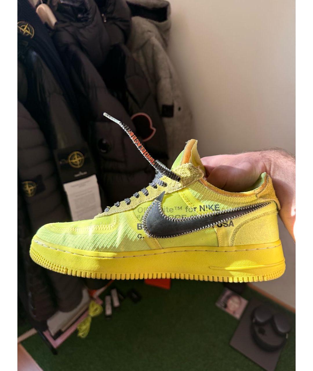 NIKE X OFF-WHITE Салатовые низкие кроссовки / кеды, фото 8