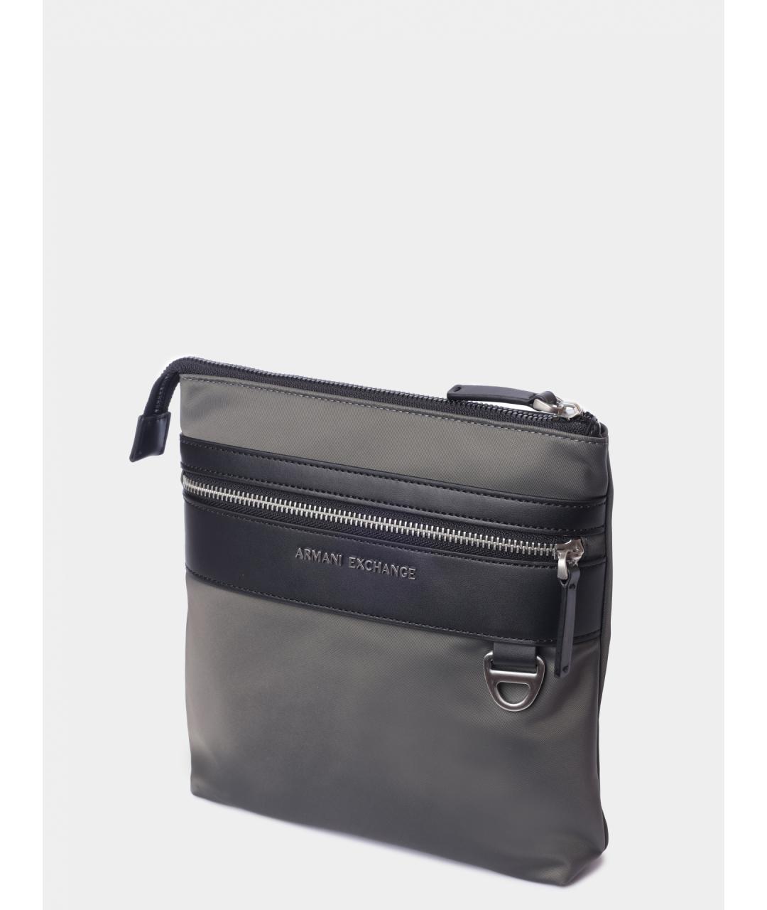 ARMANI EXCHANGE Серая синтетическая сумка на плечо, фото 2