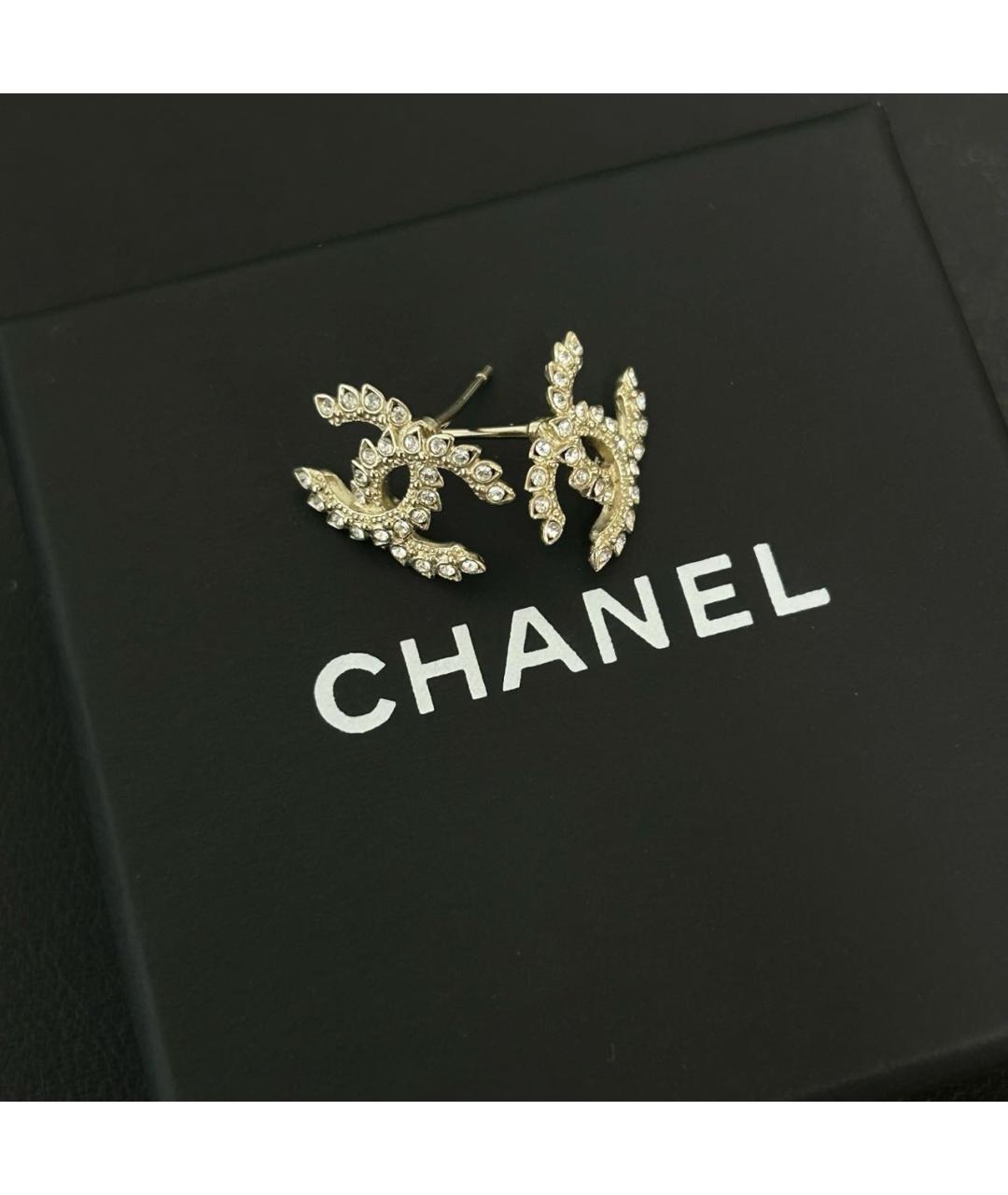 CHANEL Золотые серьги, фото 2