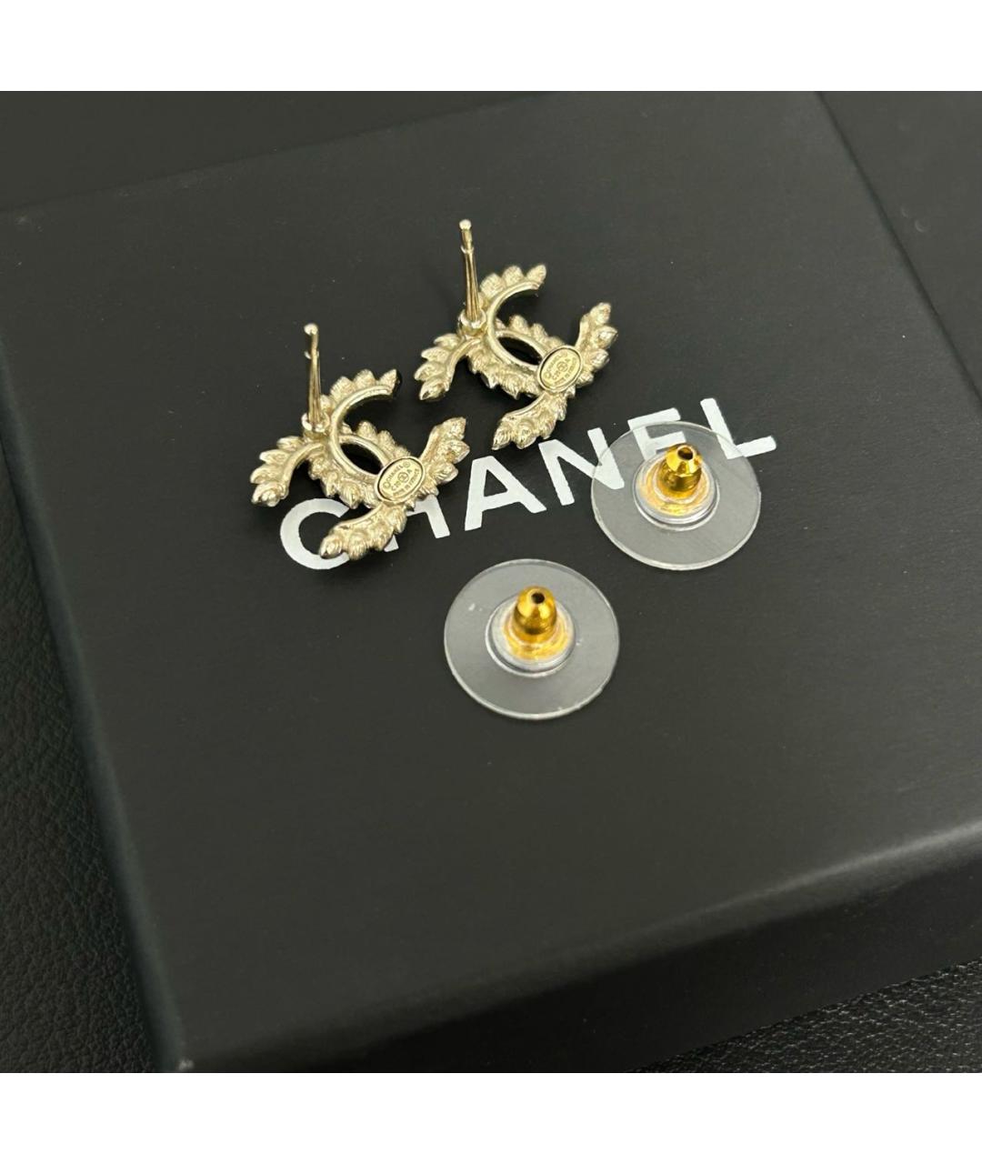 CHANEL Золотые серьги, фото 3