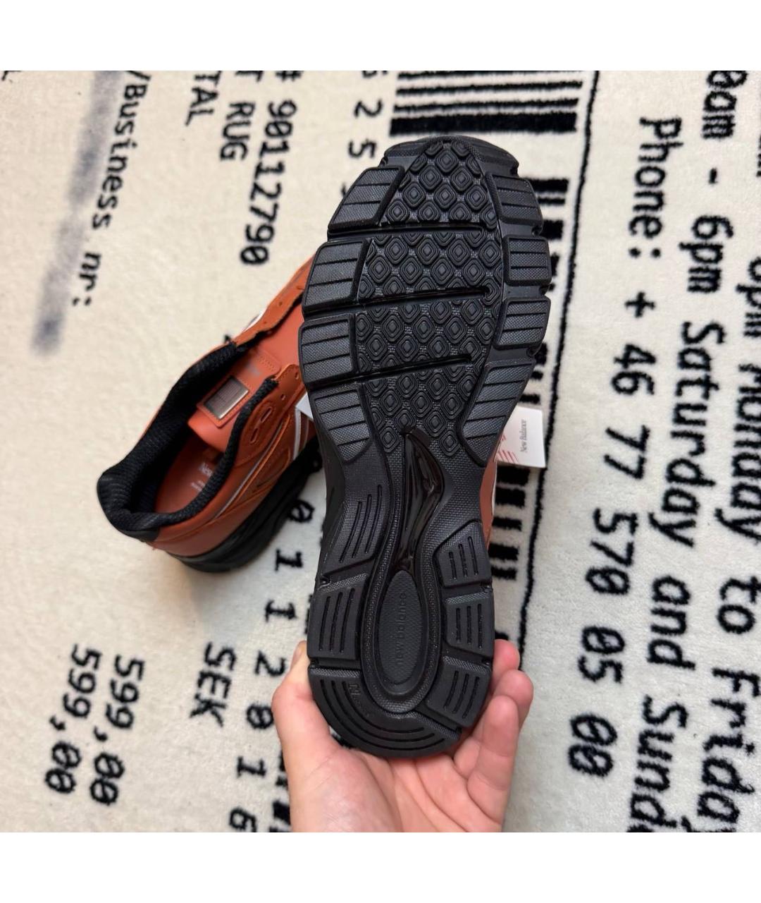 NIKE Оранжевые кожаные низкие кроссовки / кеды, фото 5