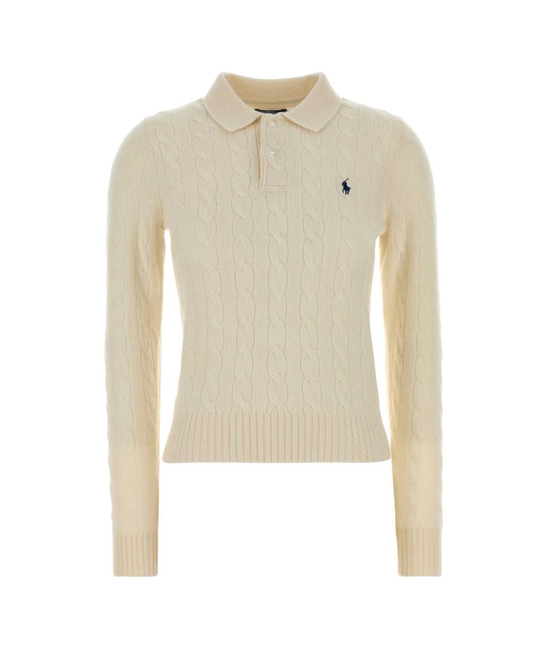 POLO RALPH LAUREN Белый шерстяной джемпер / свитер, фото 1