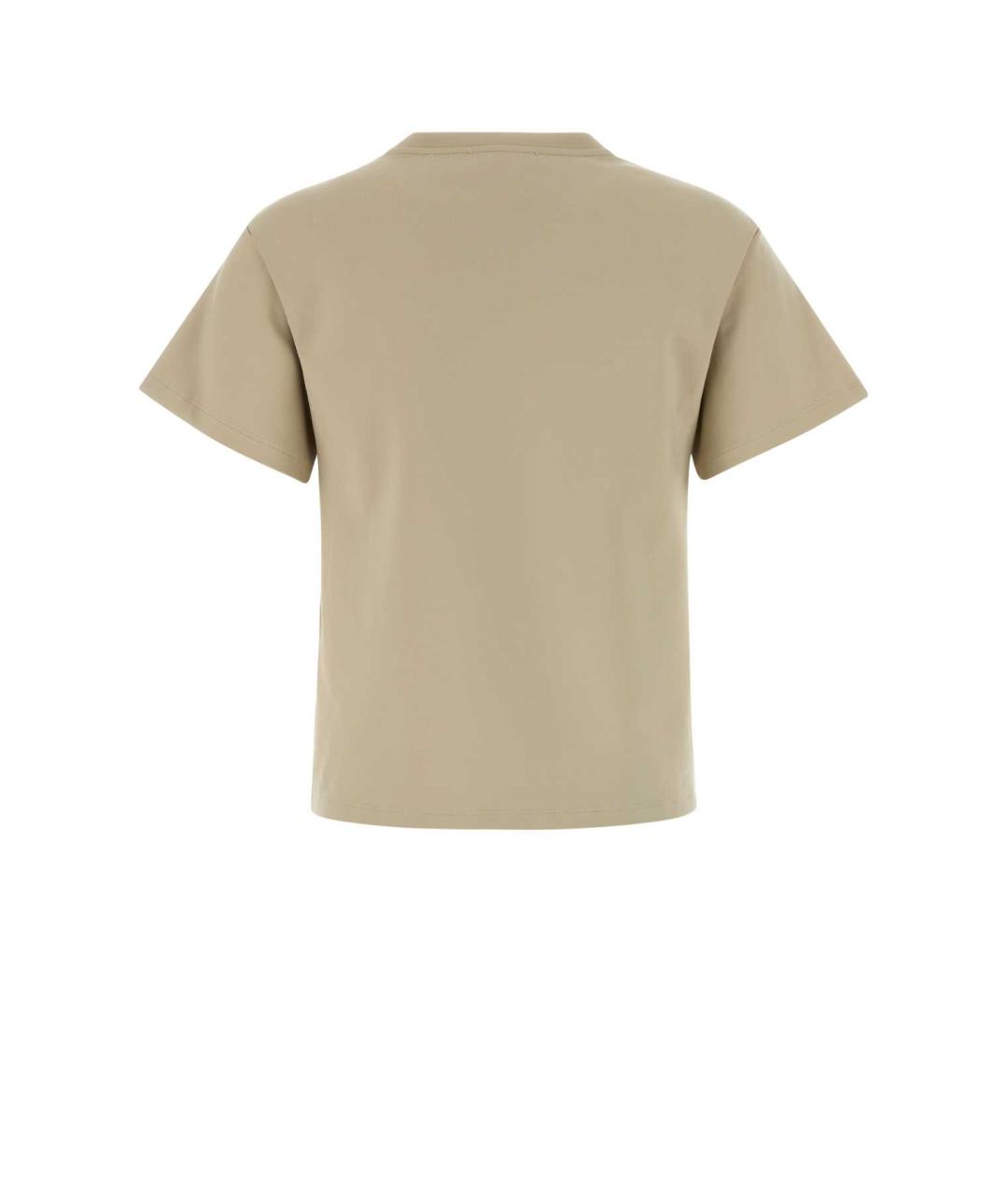 MAX MARA Бежевая хлопковая футболка, фото 2