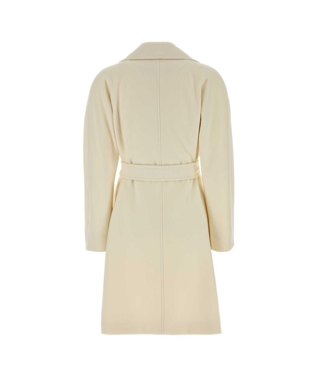 MAX MARA STUDIO Белое шерстяное пальто, фото 2