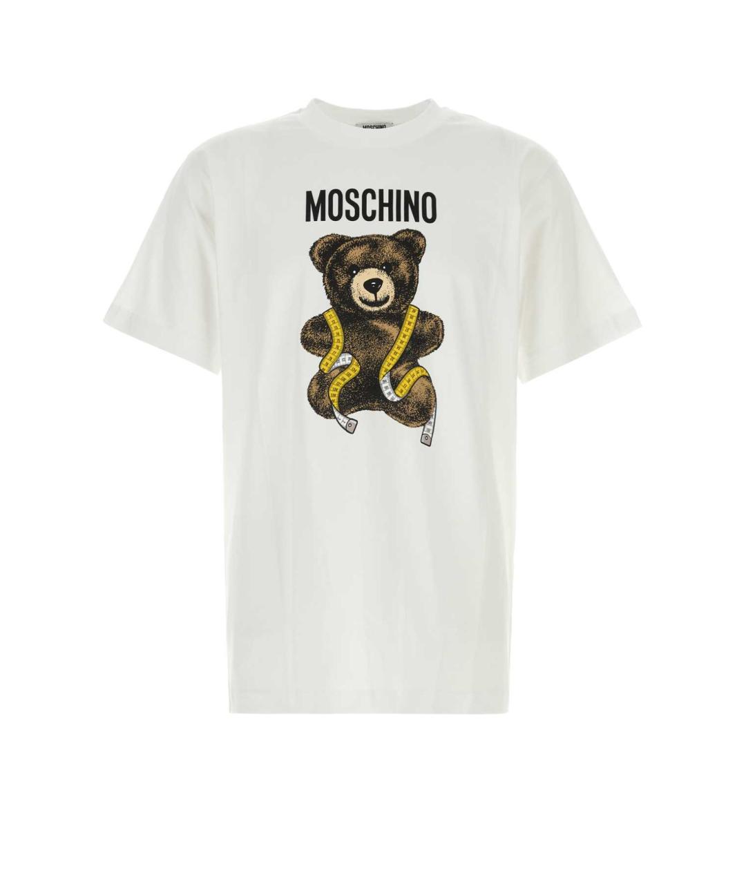 MOSCHINO Белая хлопковая футболка, фото 1