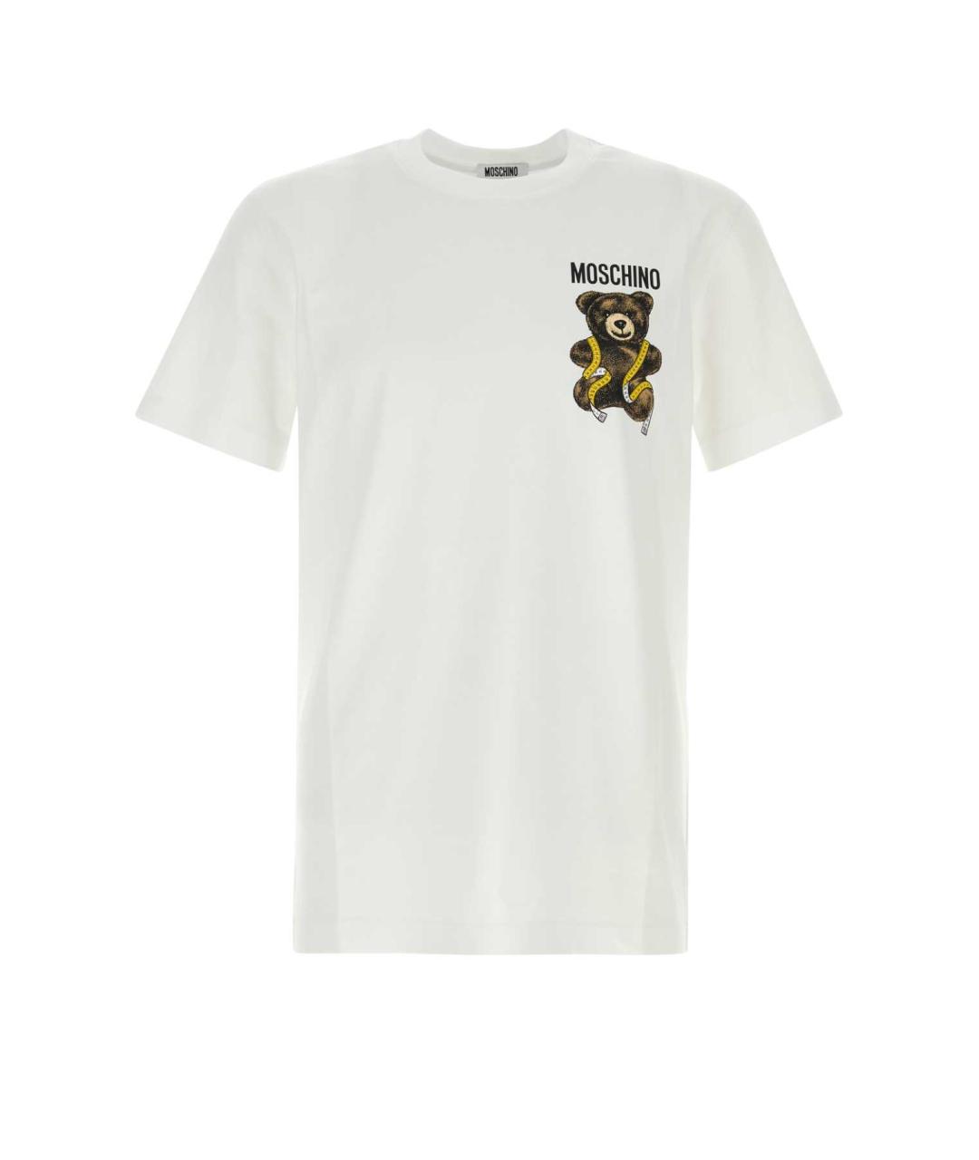 MOSCHINO Белая хлопковая футболка, фото 1