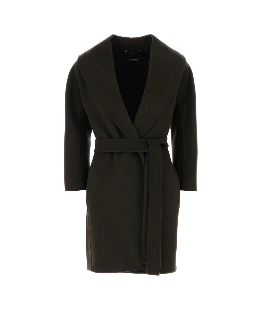 'S MAX MARA Коричневое шерстяное пальто, фото 1