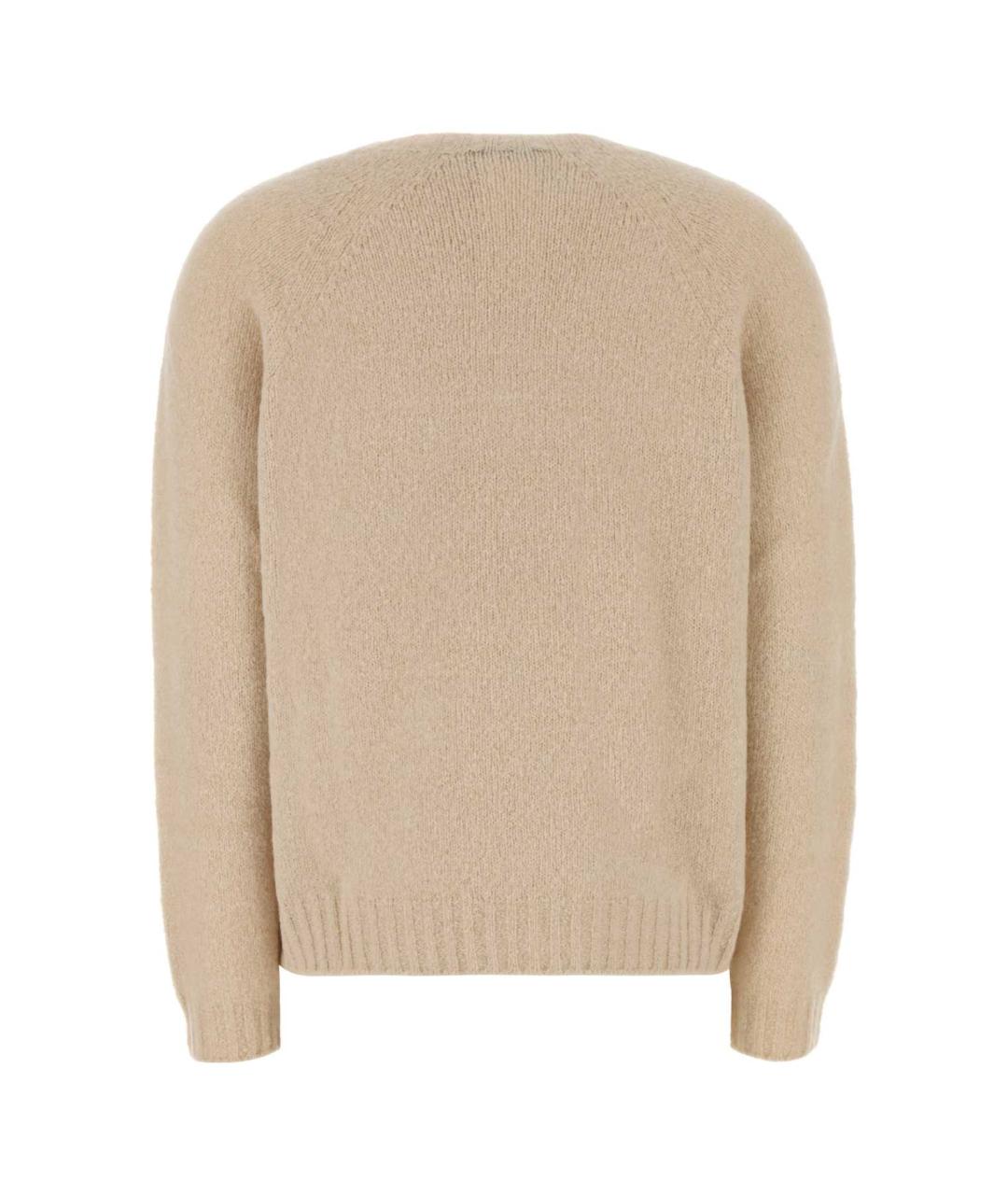 WEEKEND MAX MARA Бежевый хлопковый джемпер / свитер, фото 2